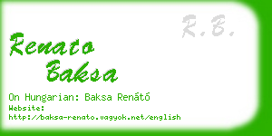 renato baksa business card