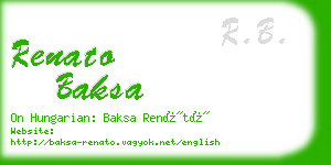 renato baksa business card